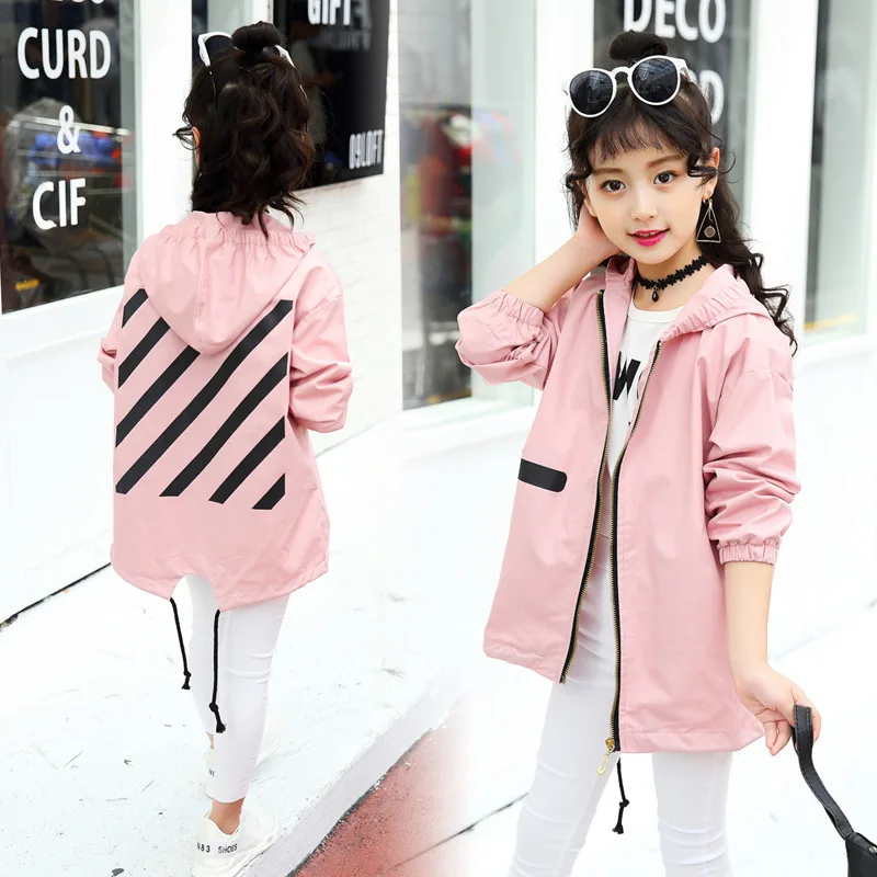 

Childrenswear 2019 Spring And Autumn New Style GIRL'S Coat Overcoat Big Boy Tops Kids Children Trench Coat Women's
