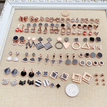 

30 Pairs/lot simple classical women stainless steel earrings jewelry wholesale 201029-09