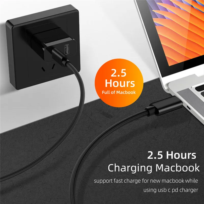 60 Вт USB C к usb type кабель для huawei mate 20 PD QC 4 0 Быстрая зарядка передачи данных Macbook samsung S9
