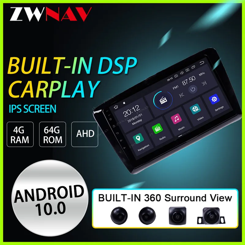 

Android 10 Car multimedia navigation system GPS player For Volkswagen VW 2012-2018 years Santana IPS screen Radio stereo
