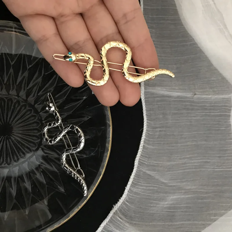 Персонализированный металл форма змеи Bobby шпильки Панк Золотой Тон животных аксессуары для волос шпилька подарок Винтажные Украшения для волос