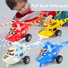 4PCS/Set Helicopter Toys Pull Back Children Plane Dolls Kids Plastic Random Aircraft Model Educational Airliner Toy Puzzle Gifts 1