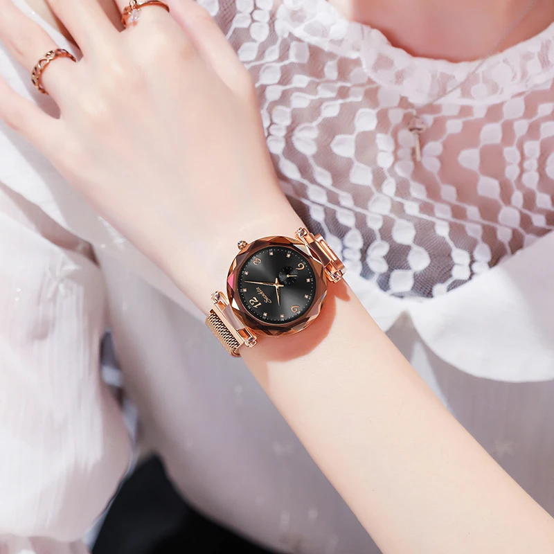 Montre Femme 2019SUNKTA женские часы, женские кварцевые часы, сетчатый магнит, женские часы-браслет, женские часы, Relogio Feminino+ коробка