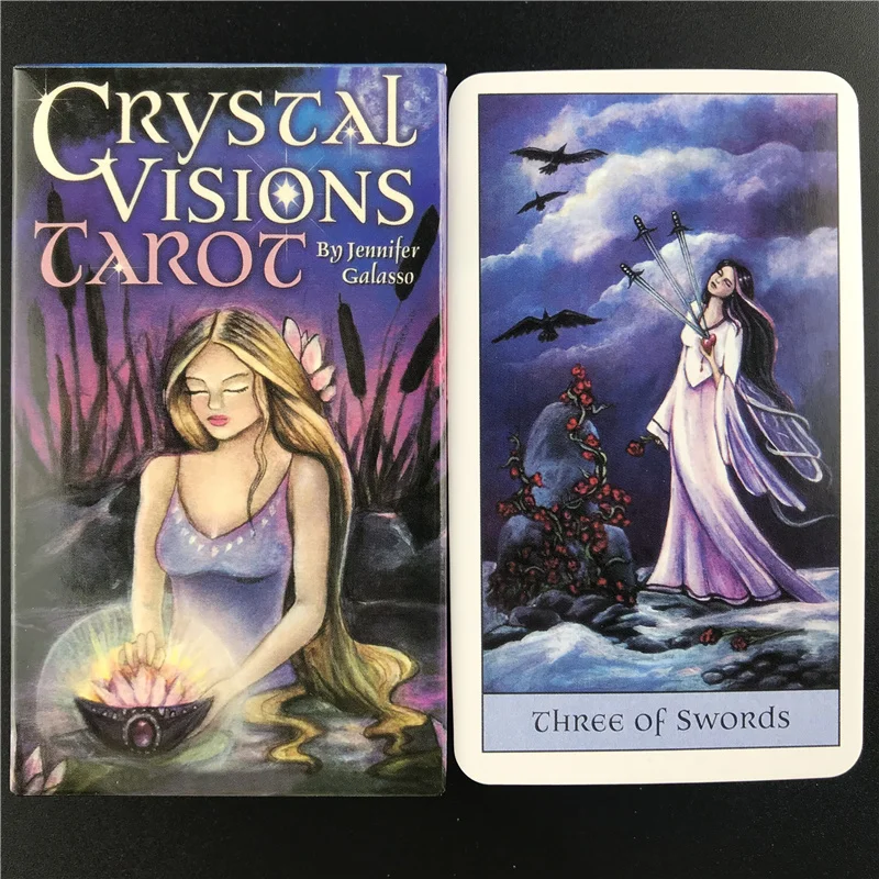 Chou Crystal Visions Tarot Full English 79 Cartes Deck Oracle Divination Fate Family Party Juego de mesa
