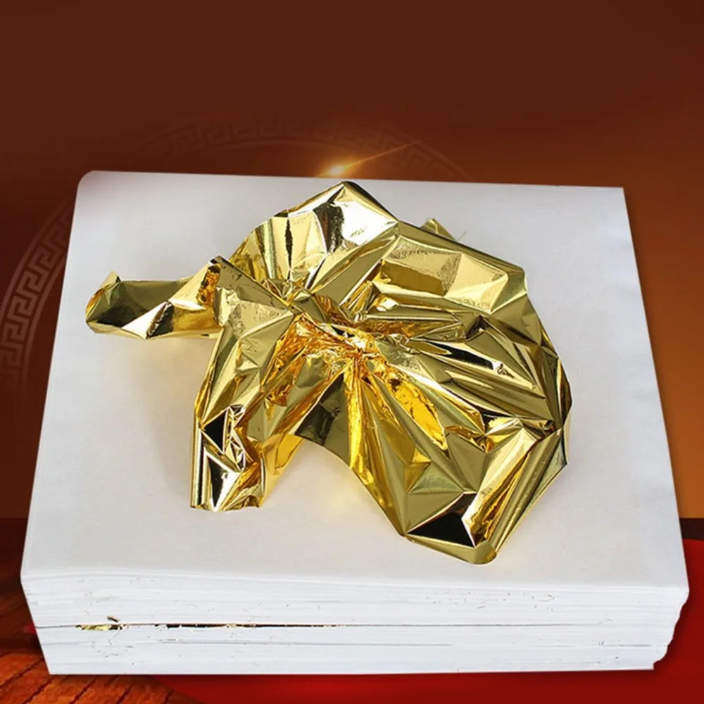 14 Cm Hand Wrinkle Paste Gold Foil Paper, No Oxidation, No Blackness No Volume Direct Hand Not Broken