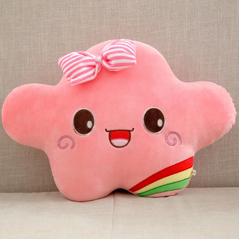 40cm Blue 1pc Kawaii Smiling face Cloud Plush Pillow Stuffed Toys Soft Cloud Pillow Cushion Toys Decoration Children Girls Gifts - Цвет: 40cm Blue
