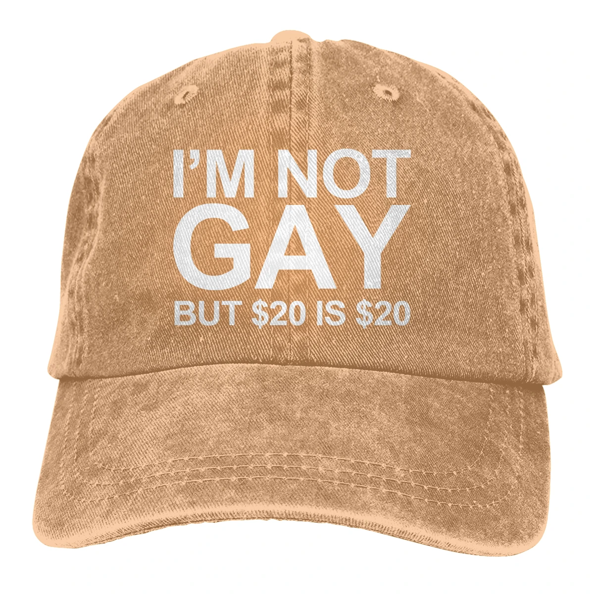 I'm Not Gay Casquette темно-синяя мужская и женская джинсовая бейсболка с ремешком на спине Регулируемая Кепка для папы и гольфа - Цвет: Хаки