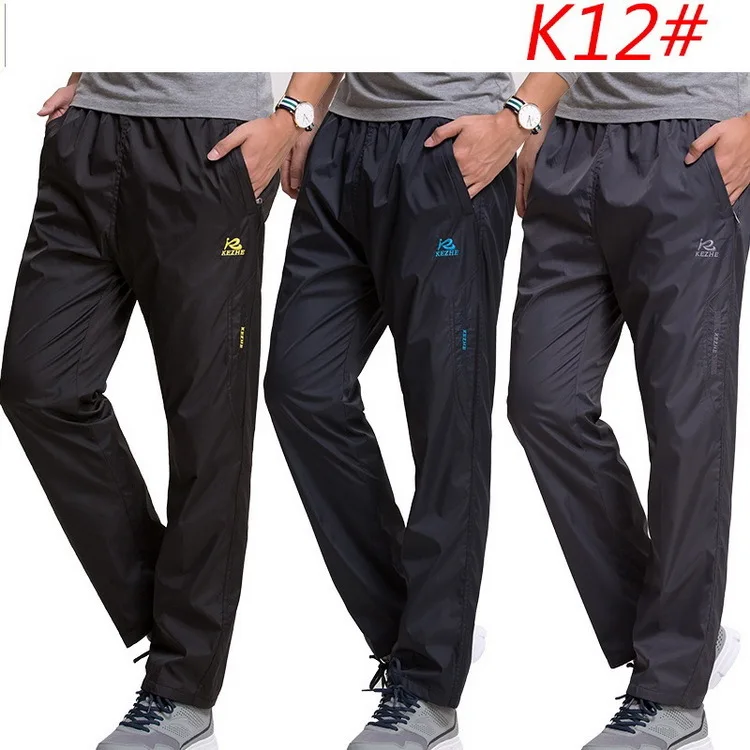 New Autumn Winter Warm Fleece Pants Mens Thick Wool Trousers Man's Elastic Waist Heavyweight Pants Male With Zipper Pocket