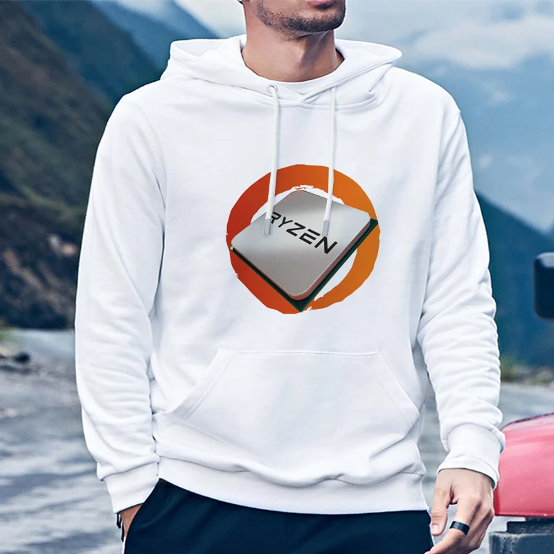 PC CP Uprocessor AMD RYZEN толстовки кофты для мужчин гик программист игровой компьютер дзен толстовка с капюшоном для мальчиков унисекс - Цвет: 1