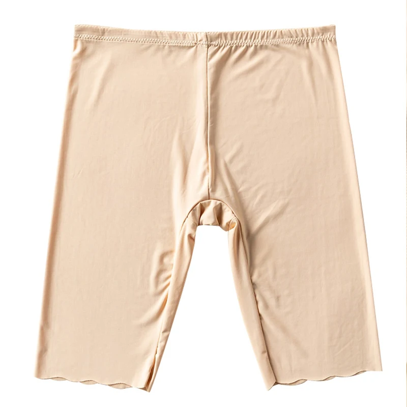 Plus Size Women Shorts Under Skirt Summer Sexy Traceless Thin Ice Silk Safety Short Pants Ladies Pants Underwear Anti Thigh
