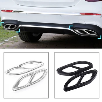

For Mercedes Benz A B E C Class GLC GLE GLS Coupe W205 W213 W176 W246 Car Accessories AMG Exhaust Cover Outputs Tail Frame Trim