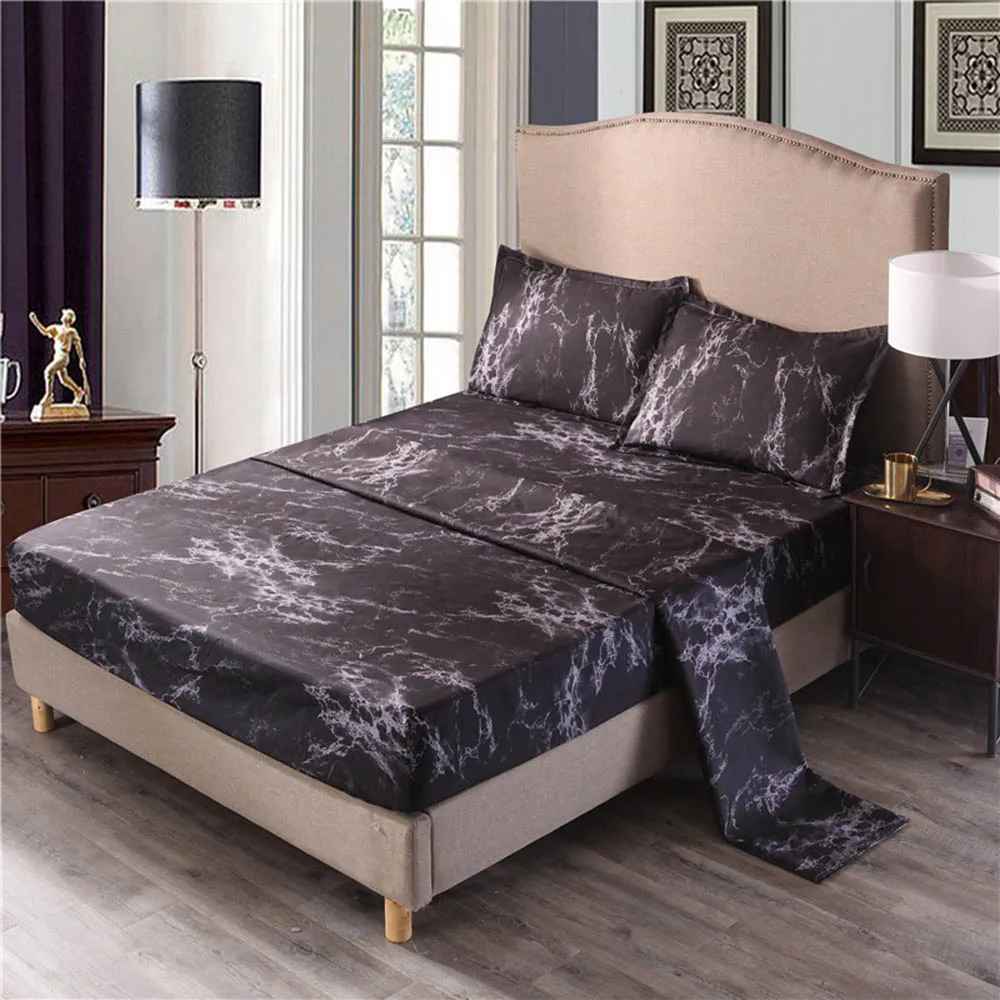 

137x190cm Mattress Cover Bed Sheet Set Super Soft Microfiber Luxury Sheets Pillow Case Set Mattress Protector Tool Dropshipping