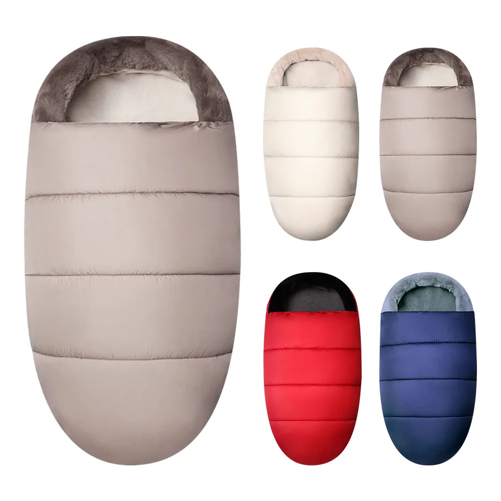 Baby Stroller Sleeping Bag With Fake Fur Collar Windproof Winter Warm Sleepsack For Baby Envelopes Footmuff Stroller Sleepsacks