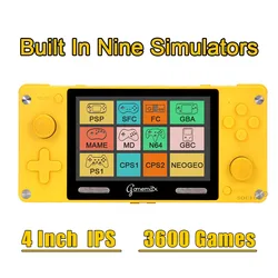 2021 New A380 Retro Video Game Console Player Handheld Gaming Portable Mini Arcade 4.0 inch HD IPS Screen 3600+ Games Dropship