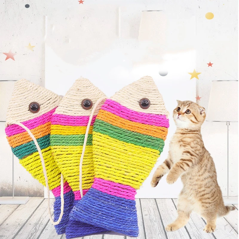 

1 Pcs Fish Cat Claw Plate Sisal Cat Scratcher Cat Furniture for Cats Katten Kitty Cat Scratching Post Pet Products Para Gatos