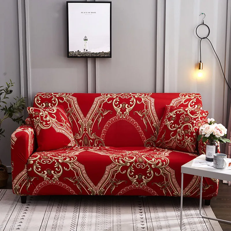 Sofa Cover Elastic Seat Covers For Home Printed Two and Three Seats Sofa Covers SA47023