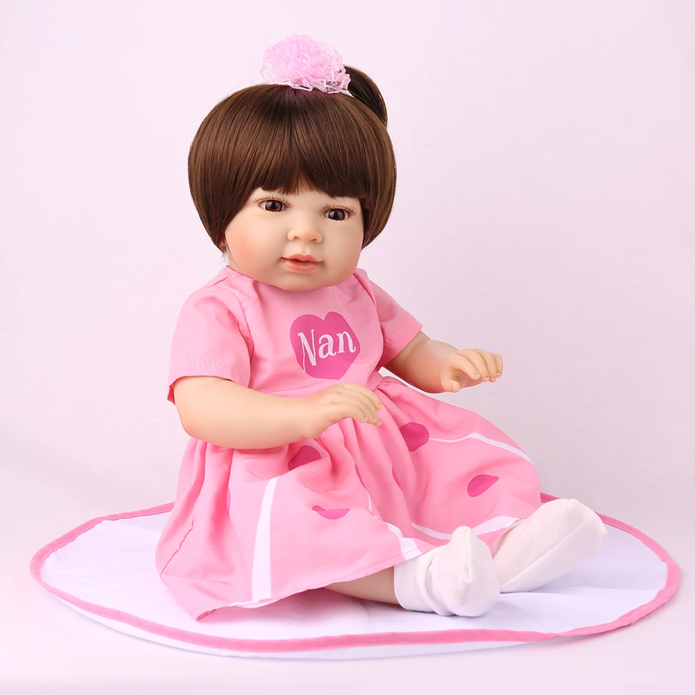 NPKDOLL игрушки Куклы реборн Полный винил реалистичные Bebe дети поддельные младенческие развивающие ванны дети Playmate Babe Boneca - Цвет: no soft toy