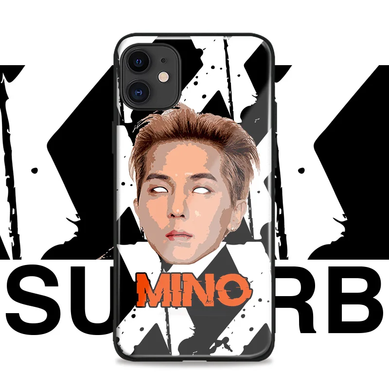 Стекло Mino Rapper Kpop Song Min-ho для Apple IPhone SE 6 6s 7 8 Plus X XR XS 11 Pro MAX мягкий силиконовый чехол