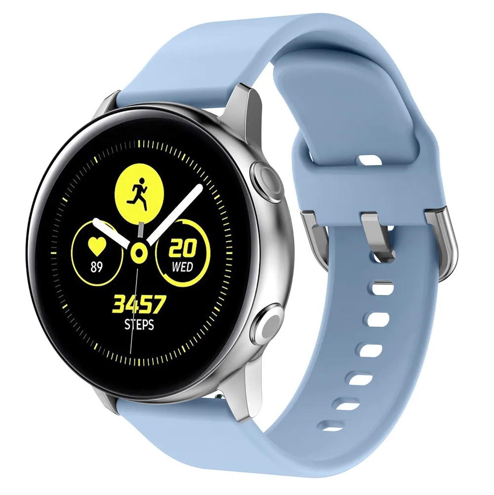 20 мм силиконовый ремешок для часов samsung Galaxy Watch 42 мм Active2 40 мм 44 мм gear S2 браслет ремешок для активных 2 Huami Amazfit
