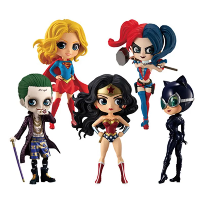 Детские игрушки Q posket Wonder Woman Harley Quinn Joker Superhero ПВХ фигурки аниме коллекционные