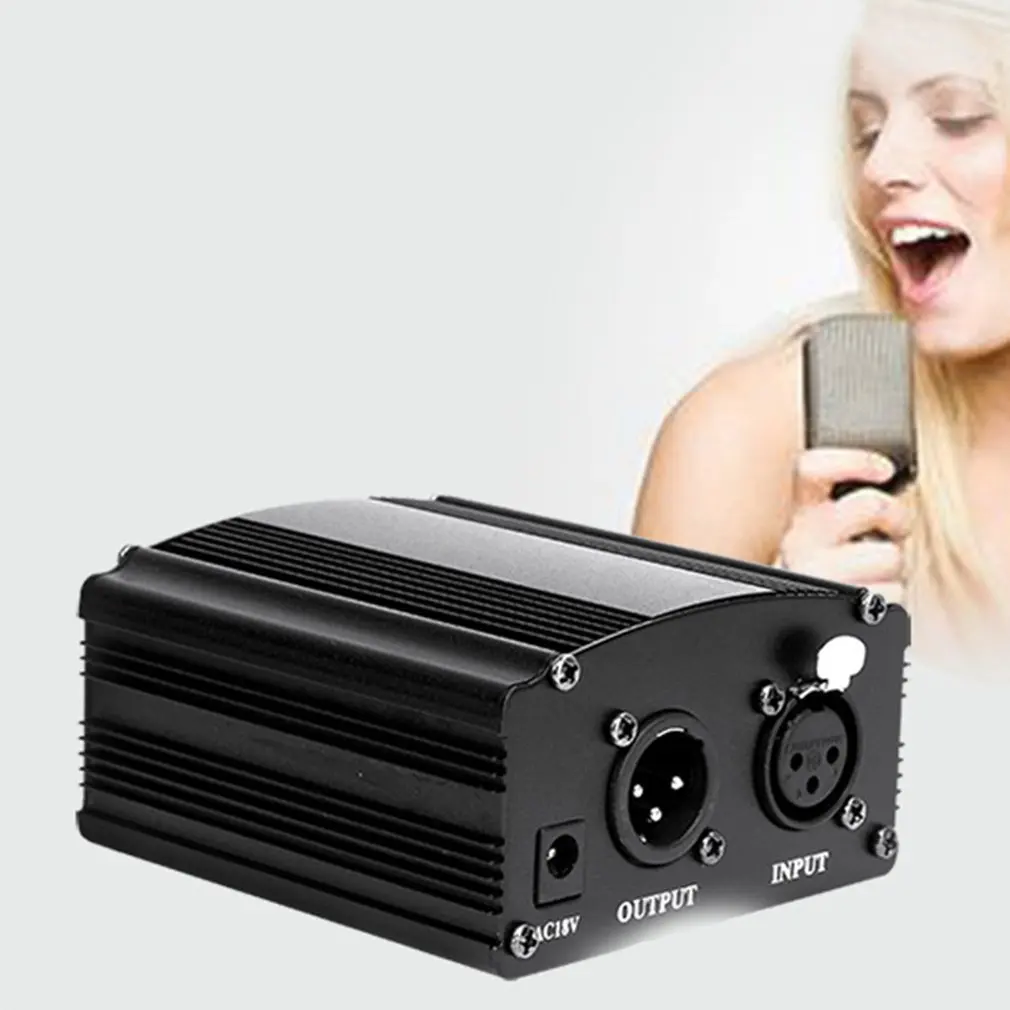Микрофон на расстоянии 1-канал 48В Питание+ адаптер AU US EU Plug для любого конденсаторный микрофон для записи