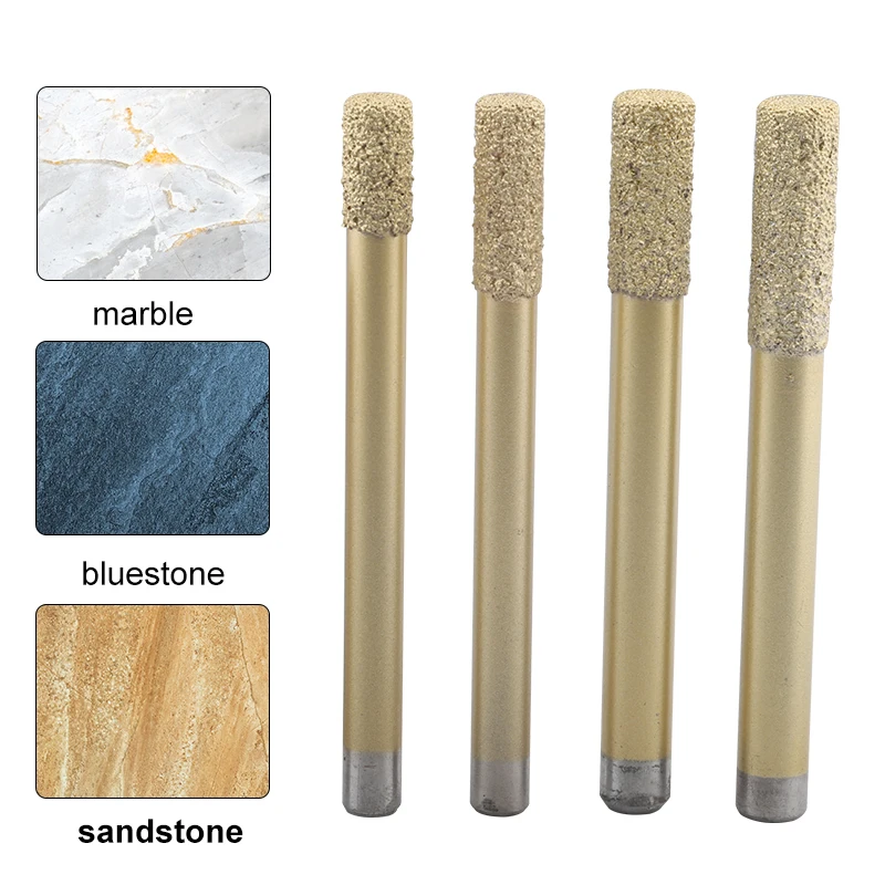 1pcs Flat Bottom Slotted Straight Knife Welding Sintering Granite Flat Head Drill Used For CNC Machine Tool Stone Carving Tools