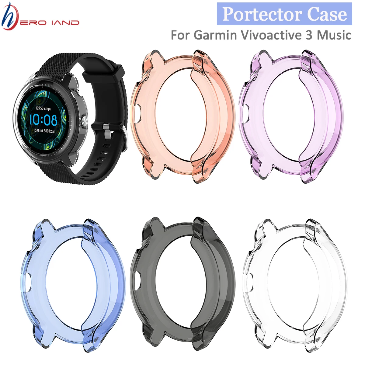 Новый чехол из ТПУ для Garmin Vivoactive3 Music Smart Watch устойчивый к царапинам защитный Vivoactive