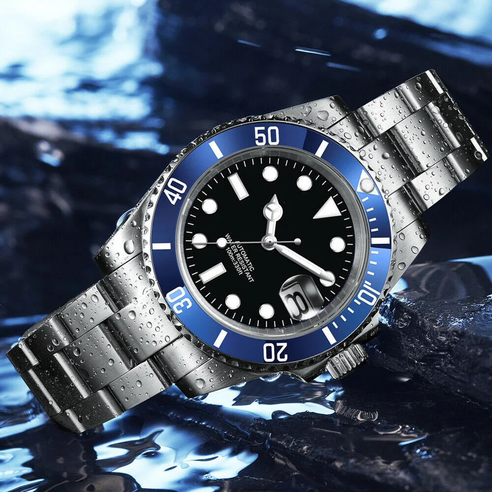 watches Luxury Sapphire MIYOTA/NH35 Automatic Wristwatch Mechanical Mens Watch Sterile Dial Ceramic 10Bar Lume Male Clock
