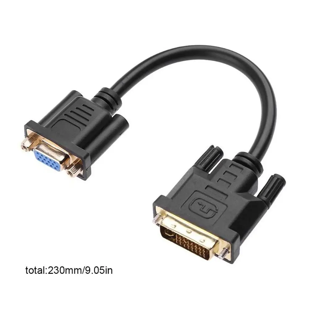 Изысканный дизайн прочный 1080p DVI-D 24+ 1 контактный разъем для VGA 15Pin женский активный кабель адаптер конвертер SS