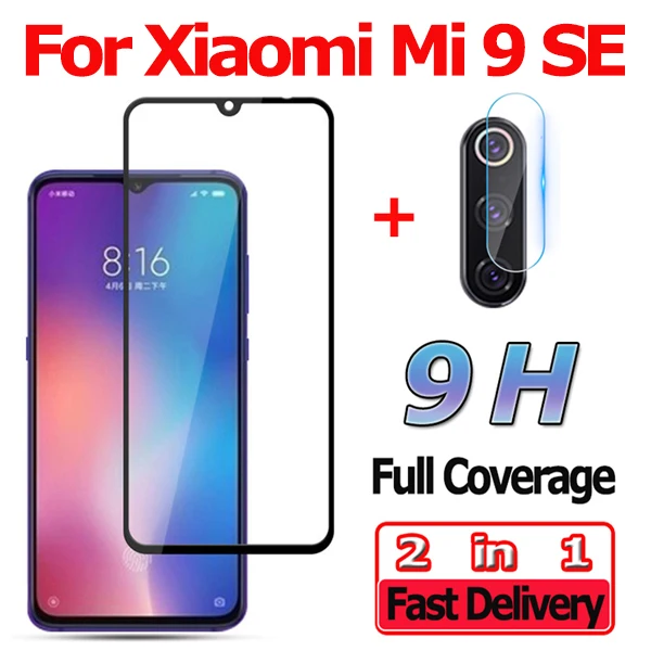 2-в-1 защита экрана Xiaomi Mi 9T Pro Mi 9SE закаленное стекло Mi9t защитное cтекло Mi 9 SE защитная пленка ксиоми ми 9 се защитное стекло на ми 9se стекло ми 9т про kамера стекло сяоми ми 9 т стекло Xiaomi 9T Pro glass - Цвет: Mi 9SE 2-in-1
