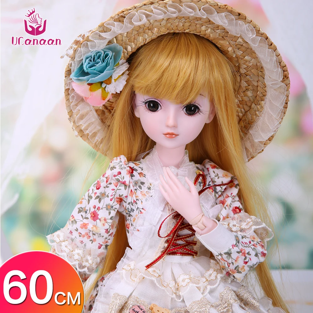 UCanaan 19 шариковых суставов BJD SD куклы с одеждой наряд обувь парик волосы макияж для девочек подарок и 23,6 ''коллекция кукол