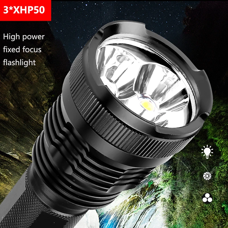 Светодиодный фонарик водонепроницаемый XHP70.2 Linterna 3* XHP50 самый мощный светодиодный фонарь с 18650 или 26650 перезаряжаемой батареей для кемпинга