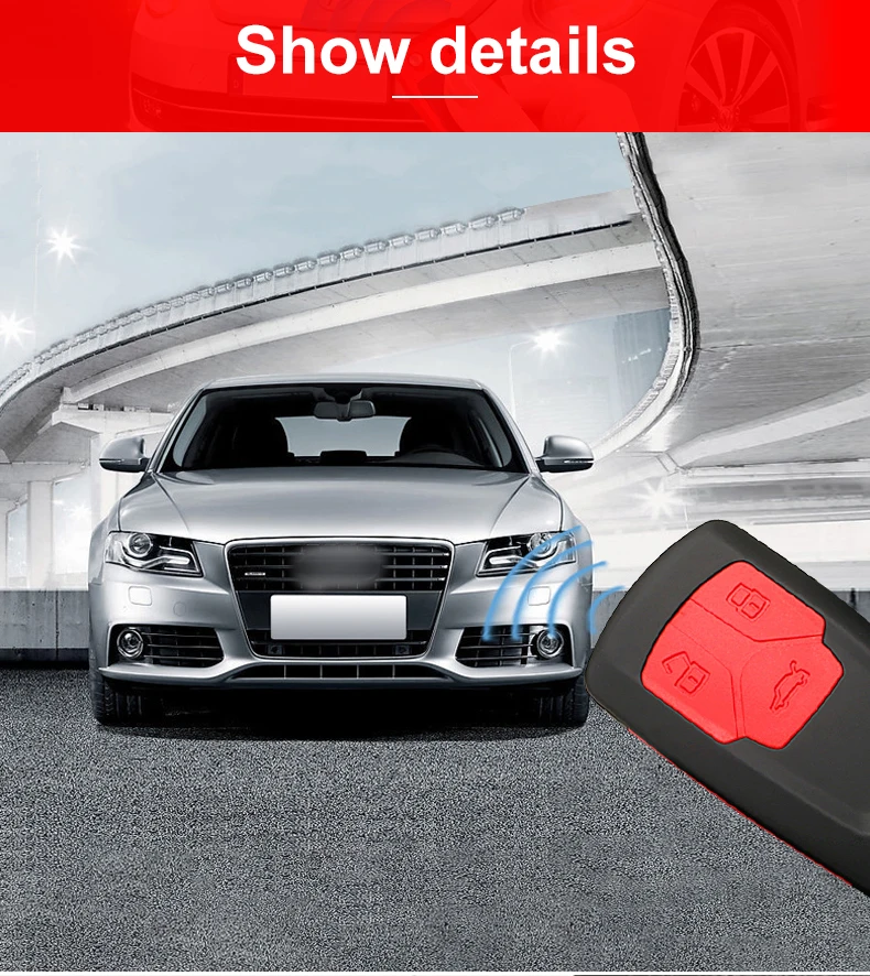 ABS+Silicone Car Key Case Key Cover For Audi A4 A5 S4 S5 B9 8W Q7 4M Q5 TT TTS RS 8S Roadster A4L Allroad 2017 2018 Accessories