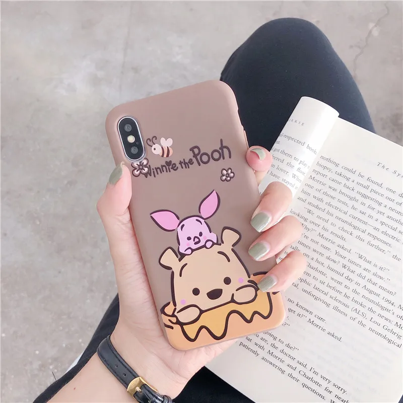 Милый мультфильм Винни Пух смартфон плотный чехол мягкий силиконовый антидетонационный протектор для Iphone 6 7 8 S Plus X XR XS XSMAX
