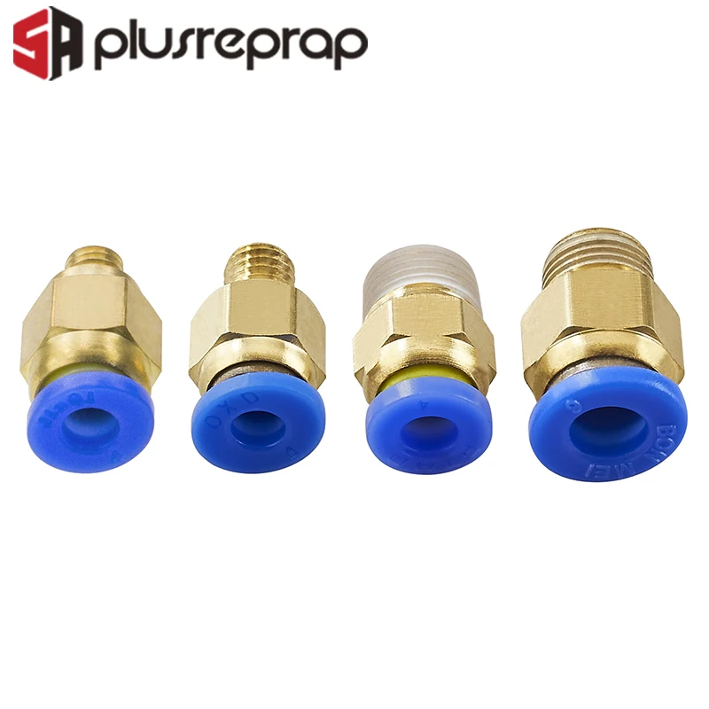 Pneumatic Connectors Bowden Extruder J-head Hotend for OD 4mm or 6mm PTFE Tube Quick Coupler j-head Fittings 3D Printer Parts
