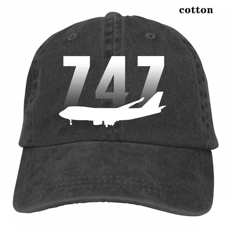 747 Baseball cap men women Trucker Hats fashion adjustable cap - Цвет: 3-Black