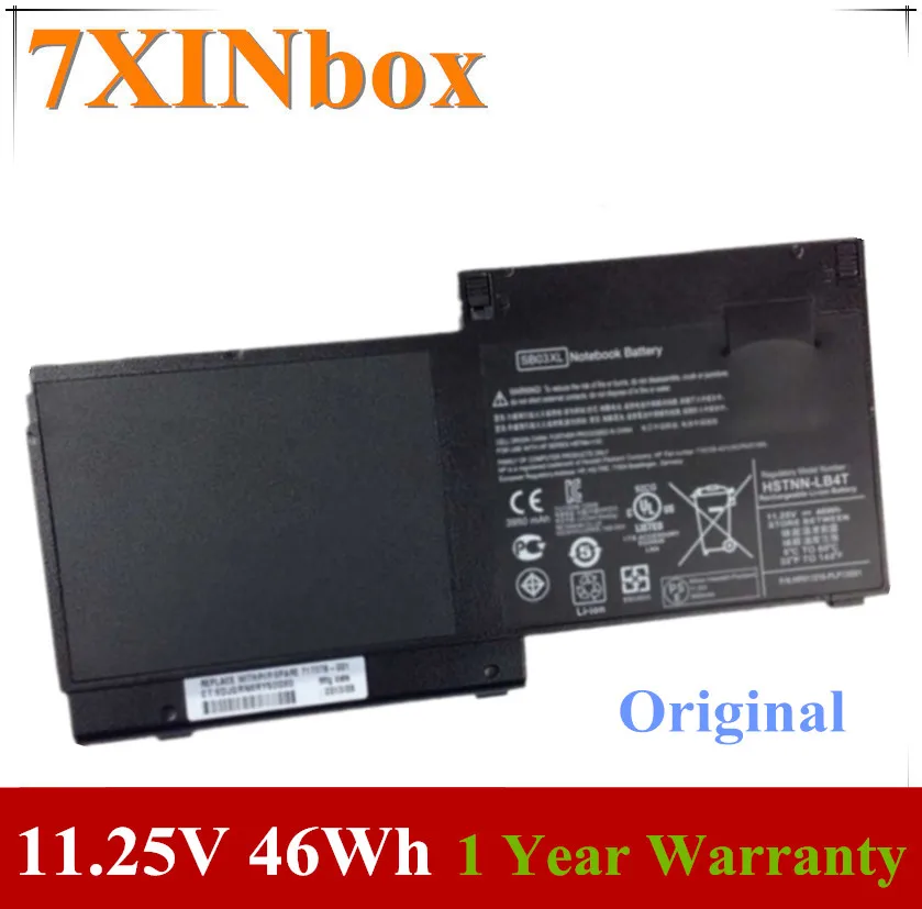 Batterie Compatible E7U25AA F6B38PA Batterie Remplacement Pour HP EliteBook 820/720/725 G1/G2 - 11.1V 46Wh Li-ion Batterie Compatible 820 G1 720 G1