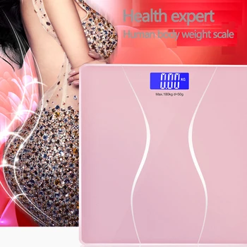 

Smart Digital Body Weight Bathroom Scale with LCD Backlit Shine Through Display, Accurate Weight Measurements