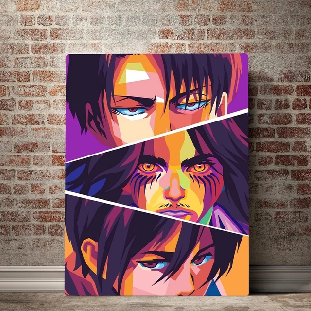 Eren Anime Attack On Titan - 5D Diamond Painting - DiamondByNumbers -  Diamond Painting art