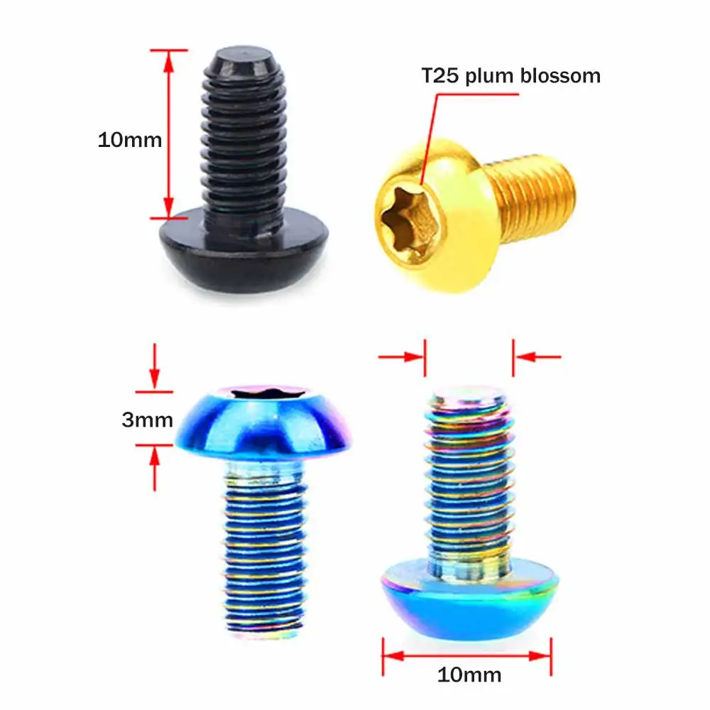   ũ 극ũ  12PCS M5 * 10MM  Ʈ TC4 ƼŸ  MTB  ʰ淮 극ũ ũ Ŭ ׼