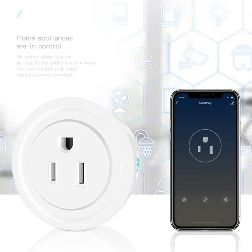 

WiFi Smart Plug Socket APP Remote Voice Control Timing Google Home Alexa Outlet US Plug Smart Home Socket