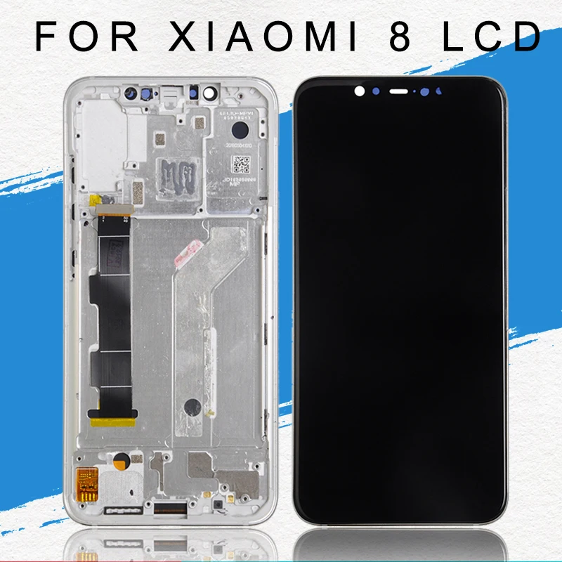 

Dinamico For Xiaomi Mi 8 Lcd MI8 Display Digitizer Assembly Touch Screen With Frame Replacement Parts 6.21inch Mi8 Lcd Screen