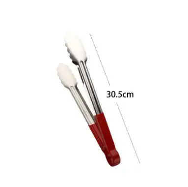 2pcs 30.5cm Много видов нержавеющей стали силиконовые кухонные щипцы барбекю клип салат приготовление хлеба, сервировка еды щипцы кухонные инструменты - Цвет: 2pcs 30.5cm