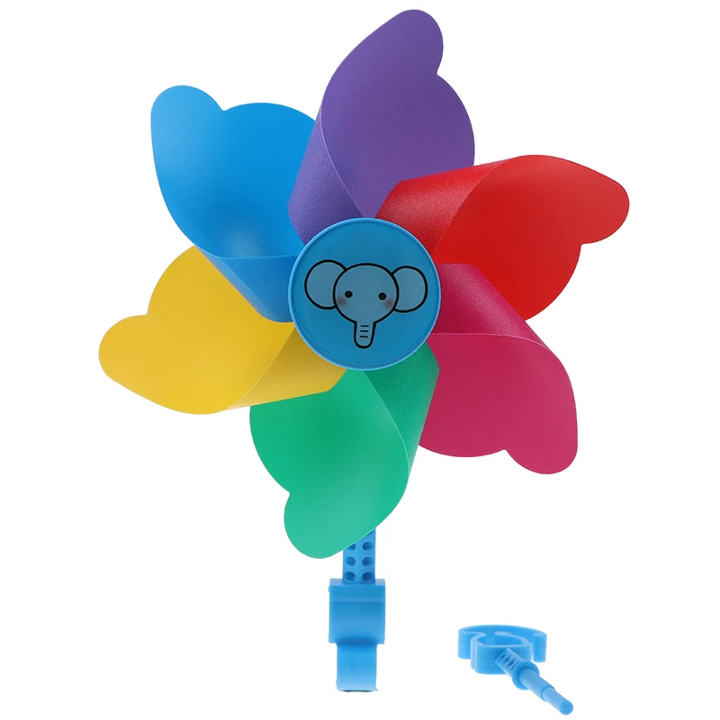 1pc PVC Colorful Pinwheel Windmill Wind-driven Toy for Bicycle Bike Scooter Gift For Boys Girls Baby