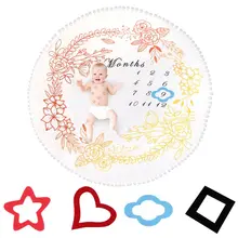 Ежемесячное детское одеяло для пеленания, мягкое фланелевое одеяло для новорожденных, банные полотенца, реквизит для фотосессии