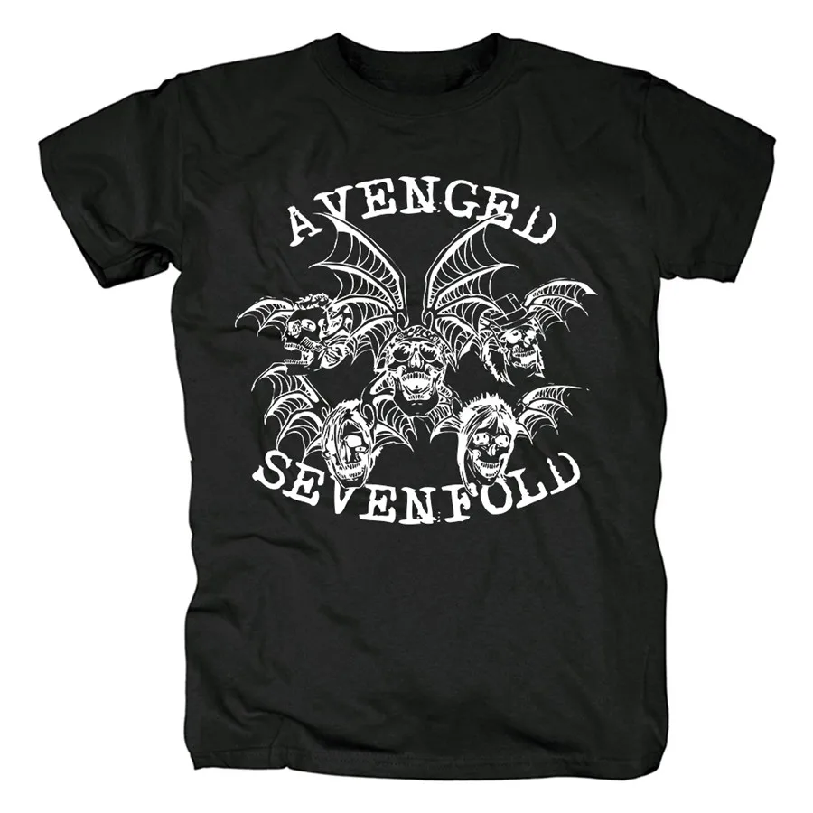 17 дизайн демон иллюстрация Avenged Sevenfold A7X роковая футболка панк, хард-рок тяжелый металлический череп кости дьявол подростков - Цвет: 14