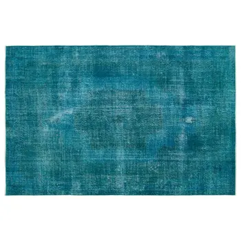 

Handmade Turquoise Vintage Overdyed Turkish Area Rug 202x304 Cm-6'8''X9'12''
