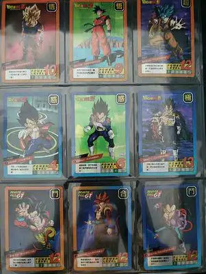 Dragon Ball 54 шт./компл. супер голографическая флэш-карта Z Hero Storm Cloud 11 Fight Card Instinct Goku Vegeta игровая коллекция - Цвет: Светло-зеленый