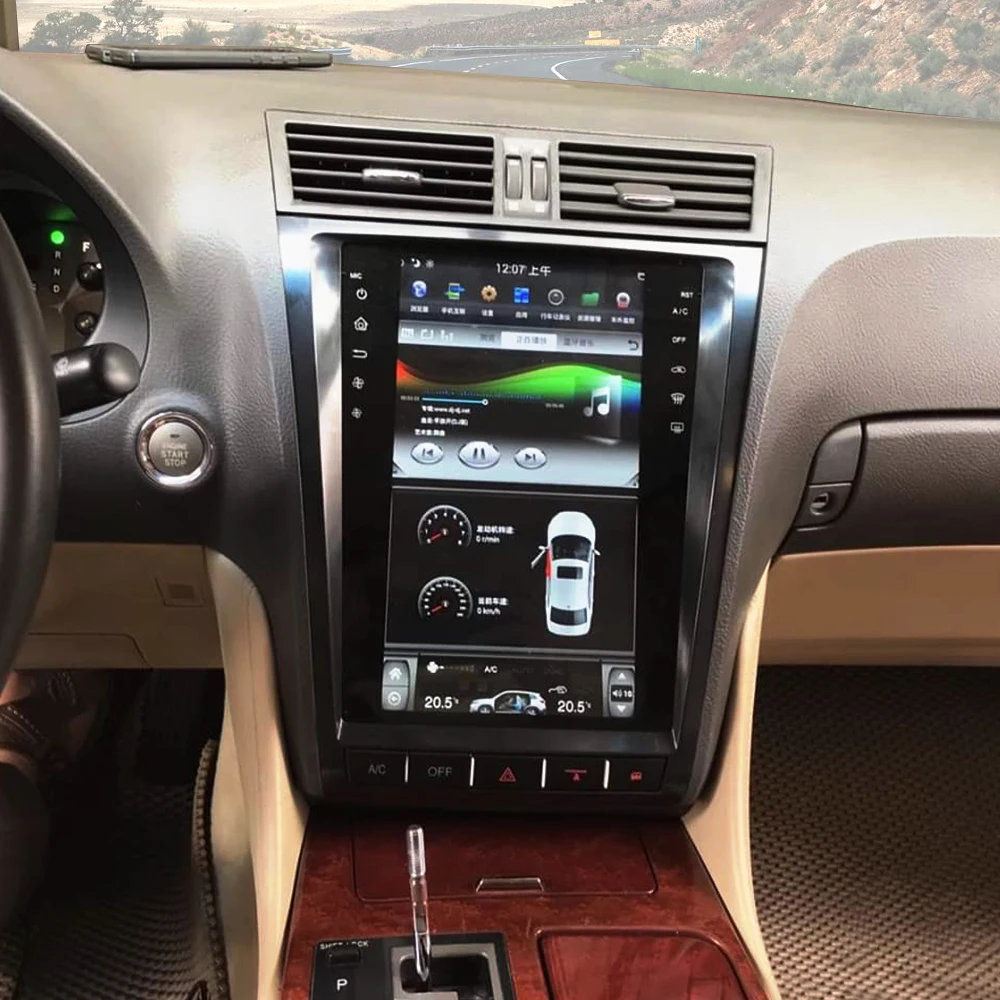 Мультимедийный автомобильный радиоприемник AuCAR Tesla Style Android 9 для Lexus GS300 GS350 GS400 GS430