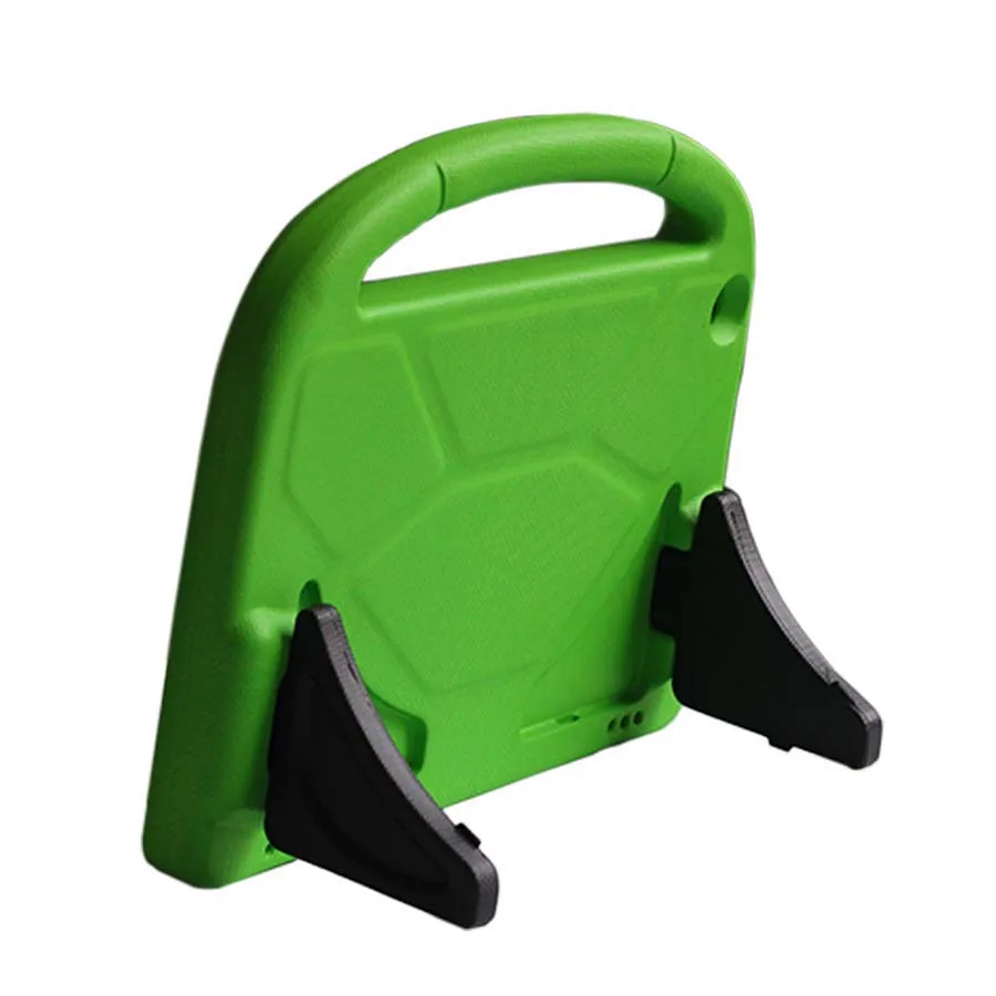 Green Children Kids EVA Foam Shockproof Case for Amazon Kindle Fire HD 10 Tablet Protective Case Handle Stand Cover - Color: Green